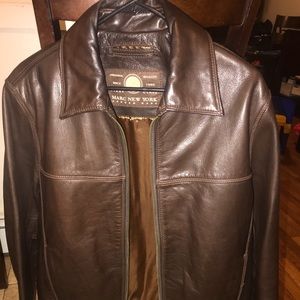 Andrew Marc New York Brown Leather Jacket